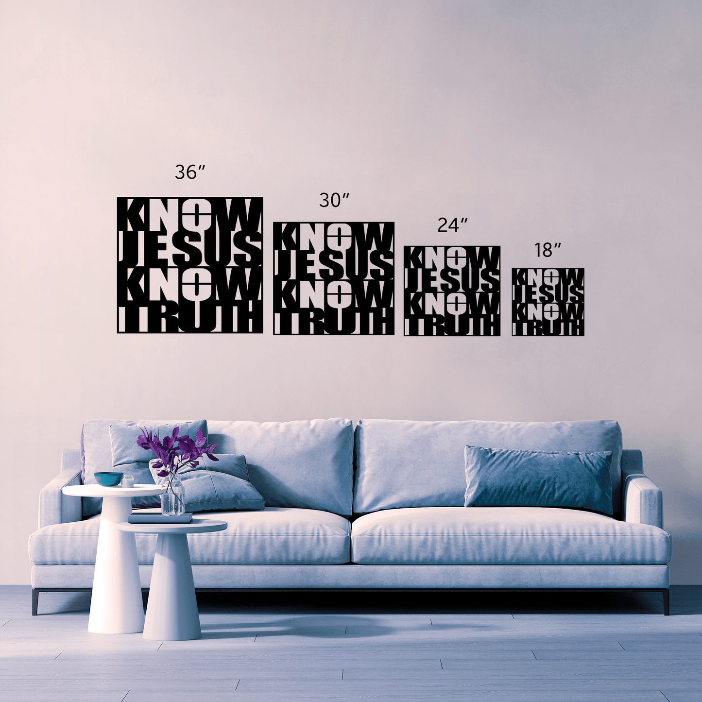 Know/No Jesus, Know/No Truth- Dual Message Metal Sign - Sacred Stylz