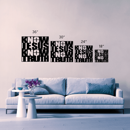 Know/No Jesus, Know/No Truth- Dual Message Metal Sign - Sacred Stylz