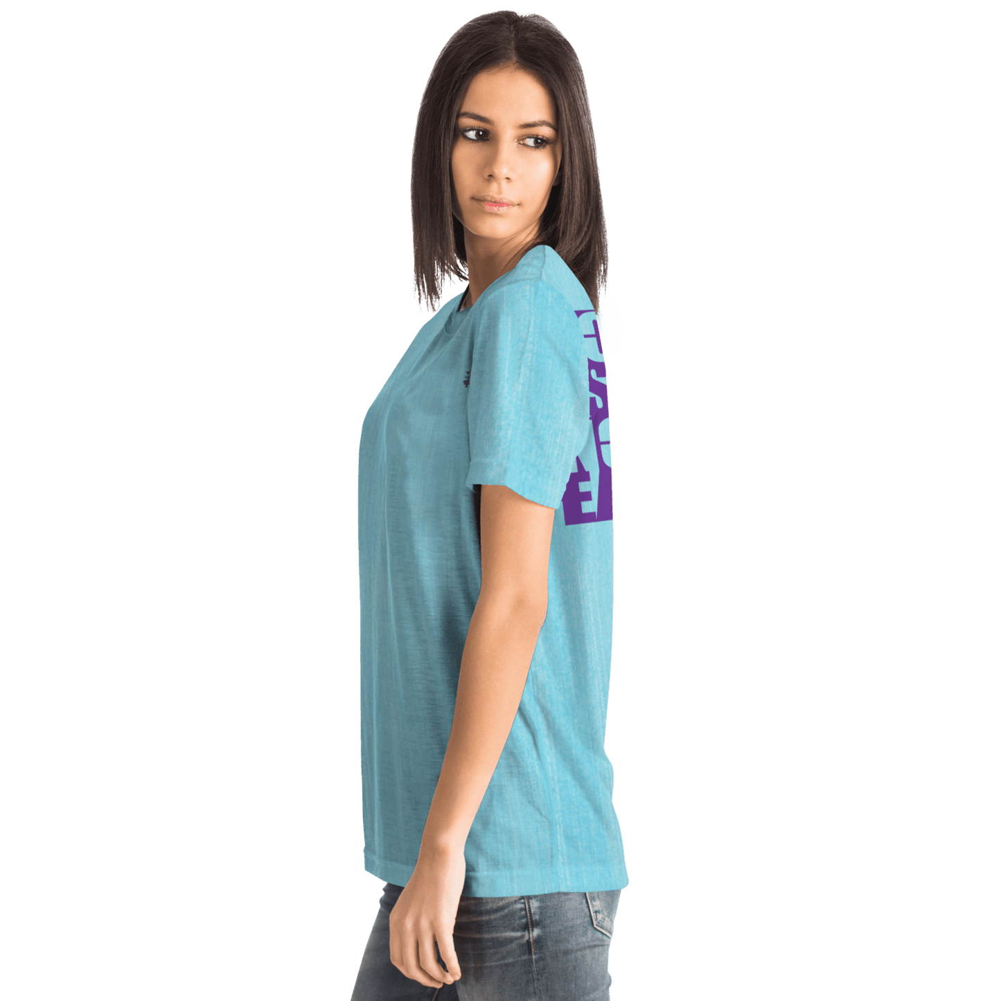 Know/No Jesus-Peace Shirt- Turquoise and Purple - Sacred Stylz