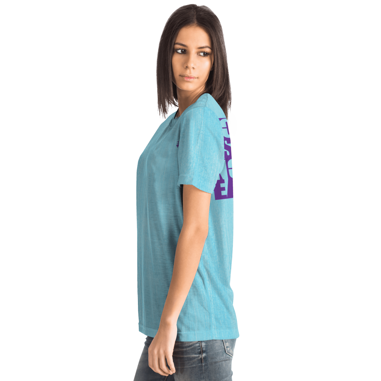 Know/No Jesus-Peace Shirt- Turquoise and Purple - Sacred Stylz