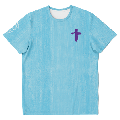 Know/No Jesus-Truth Shirt- Turquoise and Purple - Sacred Stylz