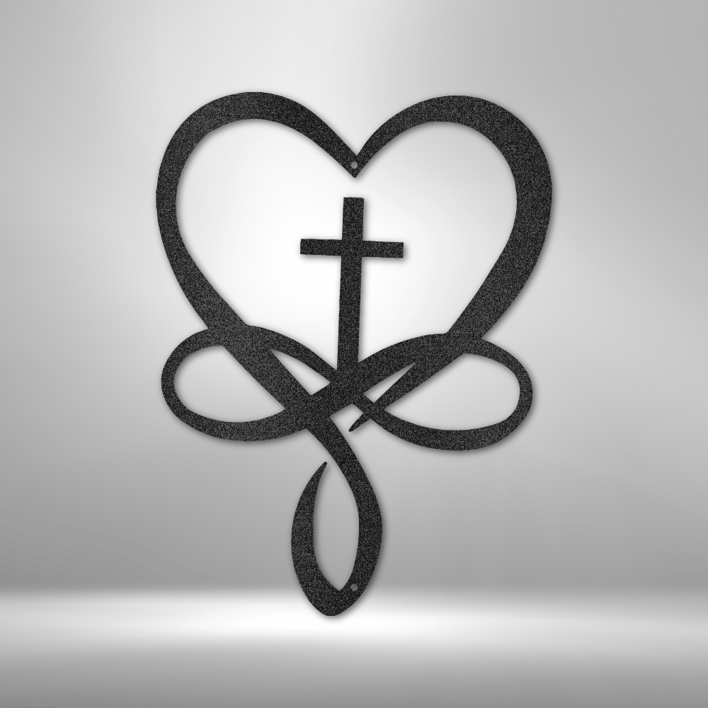 Love Infinity Cross - Steel Sign - Sacred Stylz