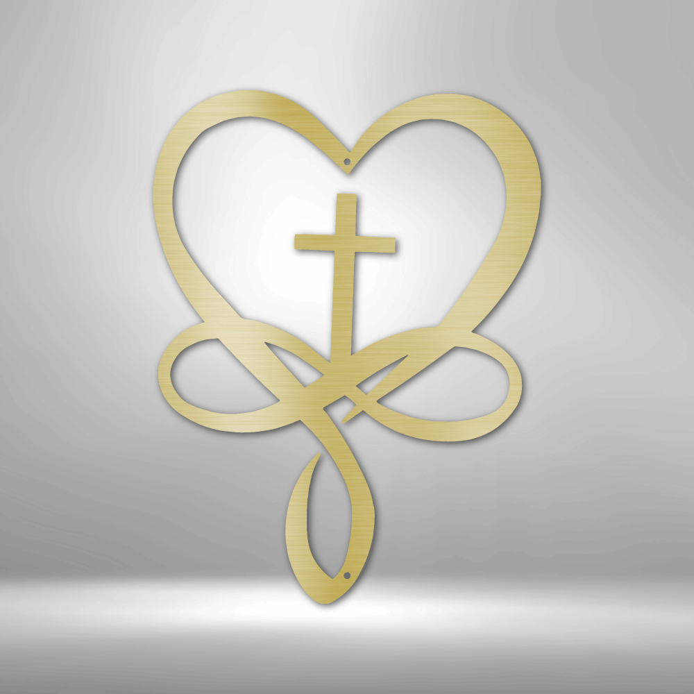 Love Infinity Cross - Steel Sign - Sacred Stylz