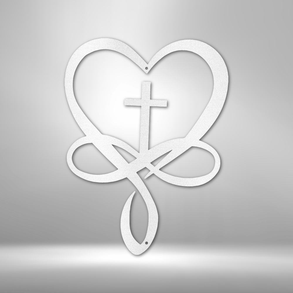 Love Infinity Cross - Steel Sign - Sacred Stylz