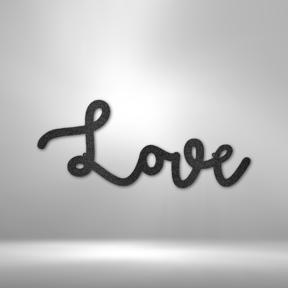 Love Script - Steel Sign - Sacred Stylz