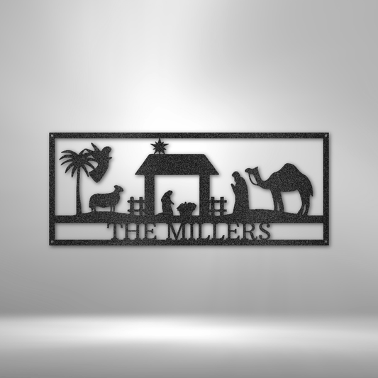 Nativity Landscape - Personalized Steel Sign - Sacred Stylz