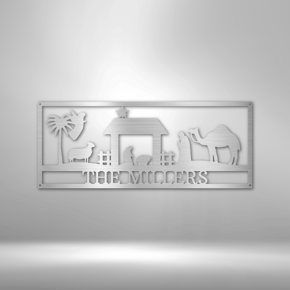 Nativity Landscape - Personalized Steel Sign - Sacred Stylz