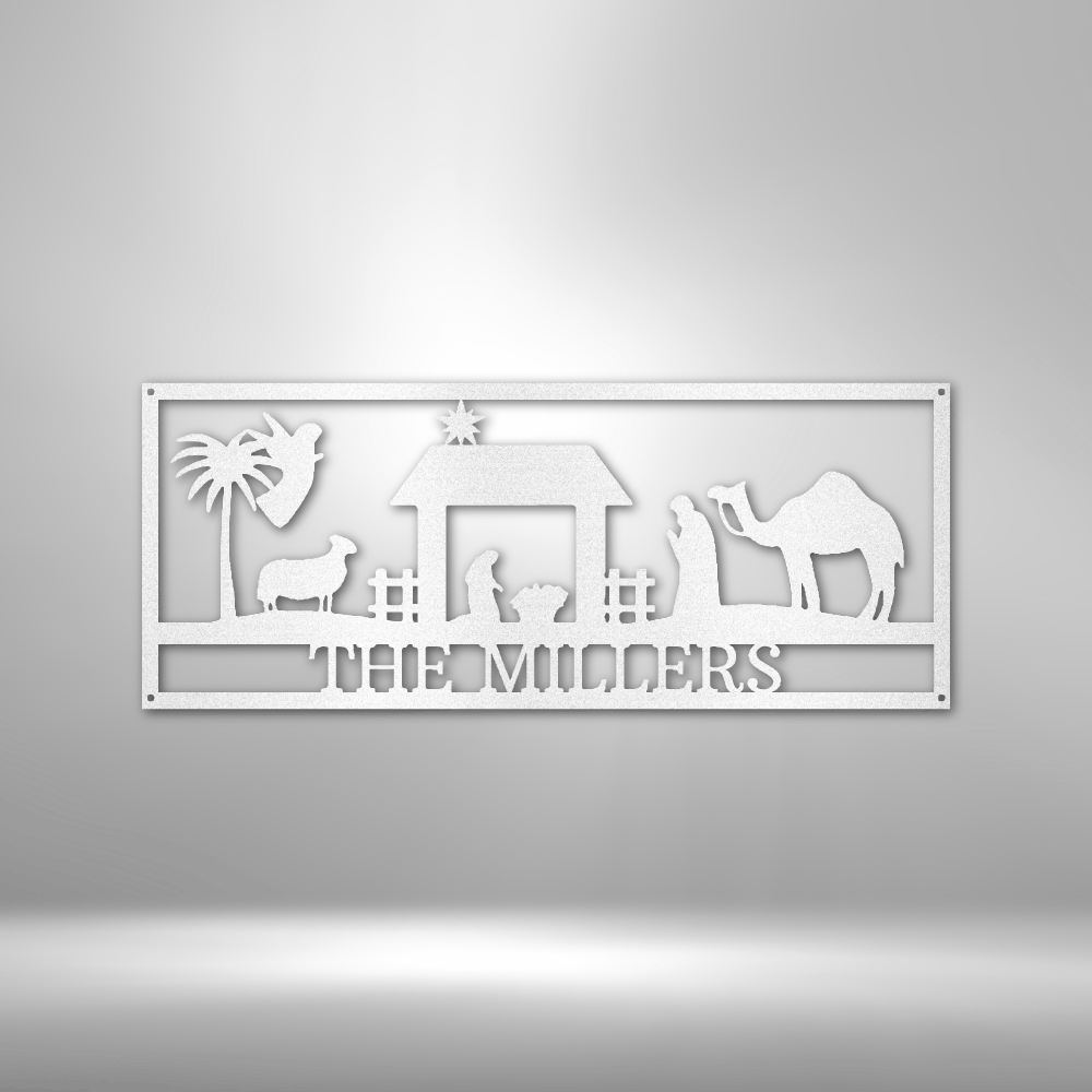 Nativity Landscape - Personalized Steel Sign - Sacred Stylz