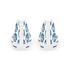 Shoes of Peace - Men's High Top Sneakers (Blue Camo Peace Design) - Sacred Stylz