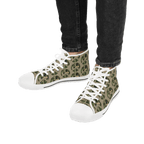 Shoes of Peace - Men's High Top Sneakers (Green Camo Peace Design) - Sacred Stylz