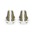 Shoes of Peace - Men's High Top Sneakers (Green Camo Peace Design) - Sacred Stylz
