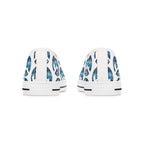 Shoes of Peace - Women's Low Top Sneakers (Blue Camo Peace Design) - Sacred Stylz