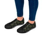 Shoes of Peace - Women's Low Top Sneakers (Green Camo Peace Design) - Sacred Stylz