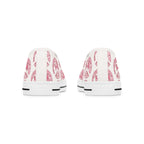 Shoes of Peace - Women's Low Top Sneakers (Pink Camo Peace Design) - Sacred Stylz