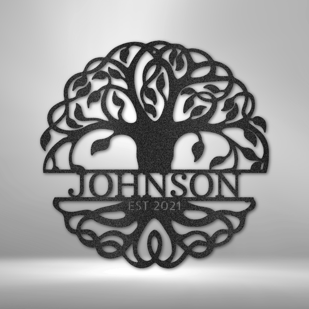 Tree of Life Personalized Monogram - Steel Sign - Sacred Stylz