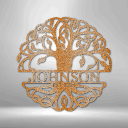 Tree of Life Personalized Monogram - Steel Sign - Sacred Stylz