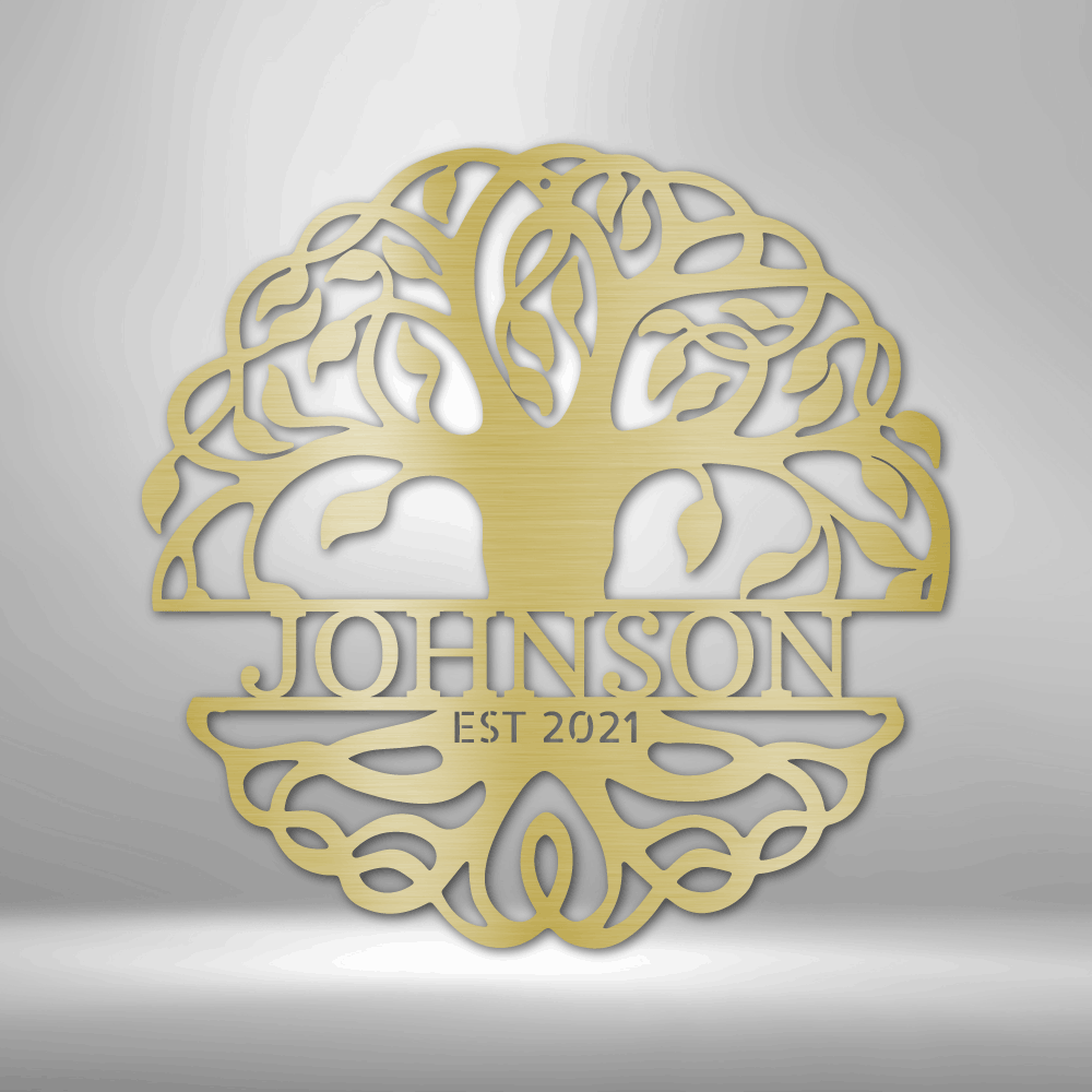 Tree of Life Personalized Monogram - Steel Sign - Sacred Stylz