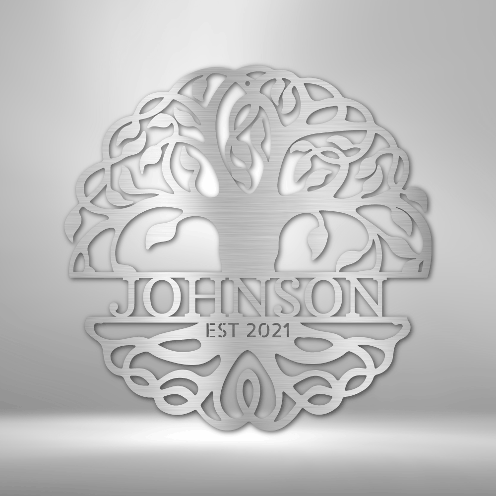 Tree of Life Personalized Monogram - Steel Sign - Sacred Stylz