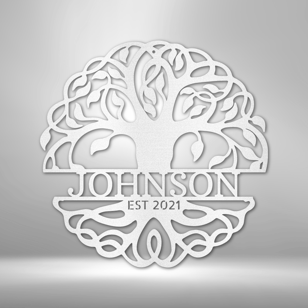 Tree of Life Personalized Monogram - Steel Sign - Sacred Stylz